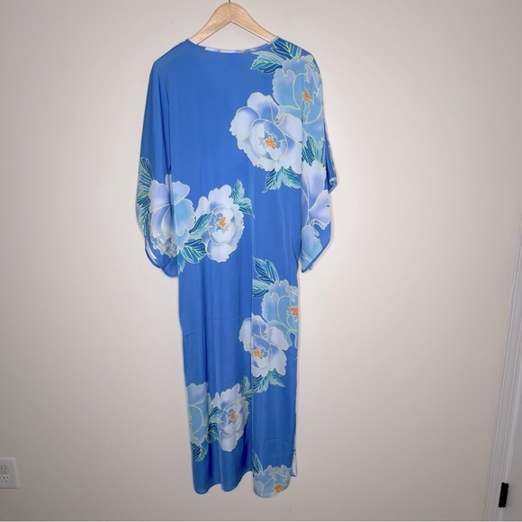 NATORI Women’s Sonomi Wedge Caftan Dress in Tropical Floral Print resort wear - Picture 8 of 11